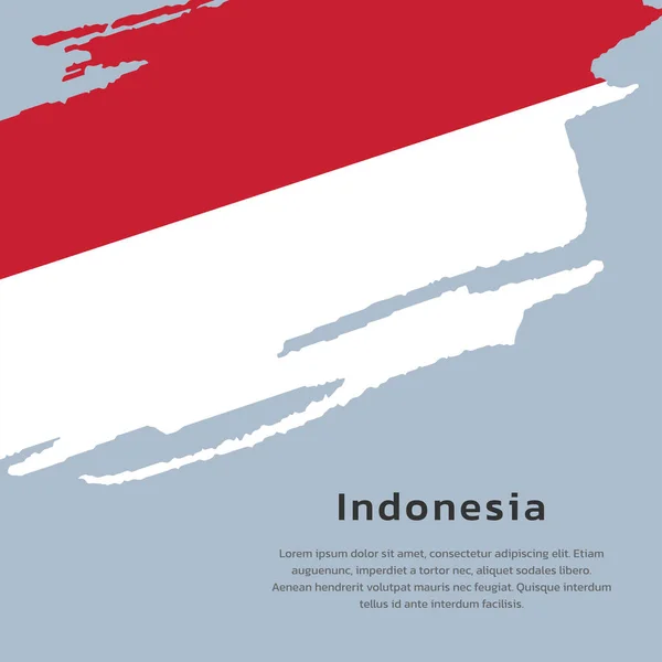 Иллюстрация Шаблона Флага Индонезии — стоковый вектор