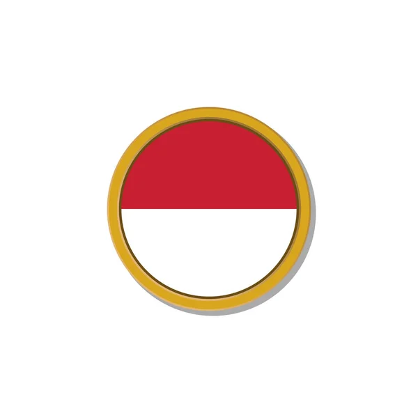 Illustration Indonesia Flag Template —  Vetores de Stock