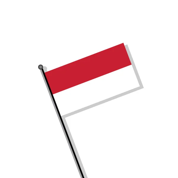 Illustration Indonesia Flag Template - Stok Vektor