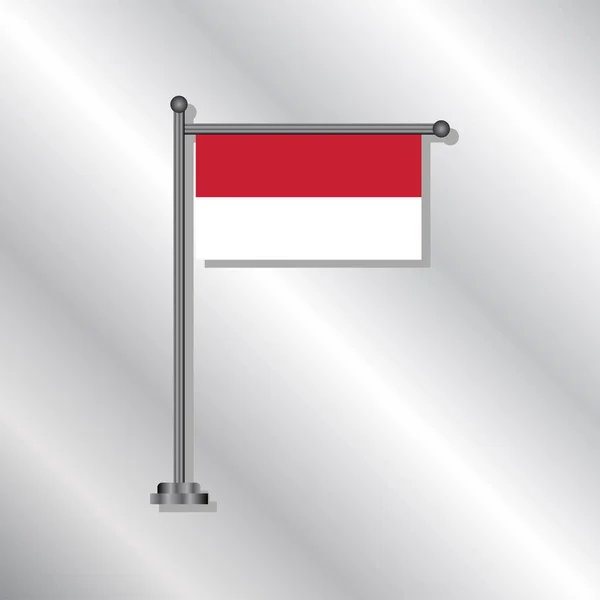 Illustration Indonesia Flag Template — Stockvector