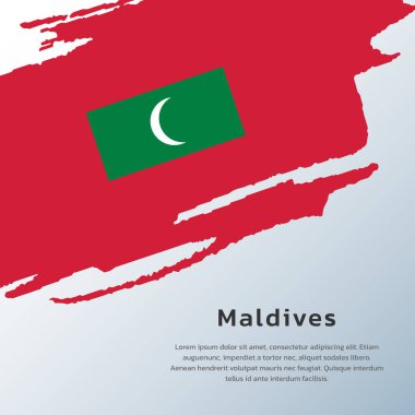 Maldivler bayrak şablonu