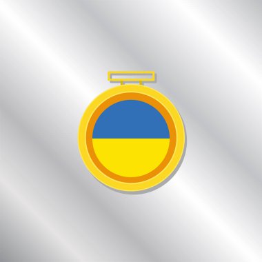 Illustration of Ukraine flag Template