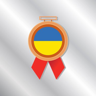 Illustration of Ukraine flag Template