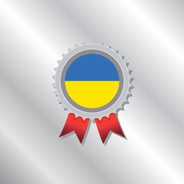 Illustration of Ukraine flag Template