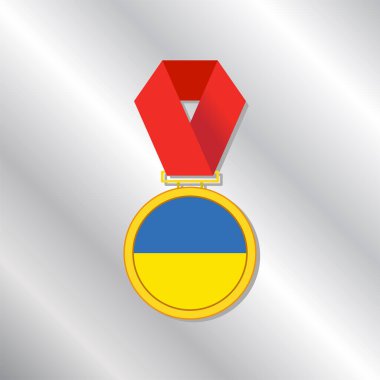Illustration of Ukraine flag Template