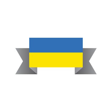 Illustration of Ukraine flag Template
