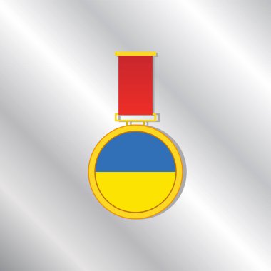 Illustration of Ukraine flag Template