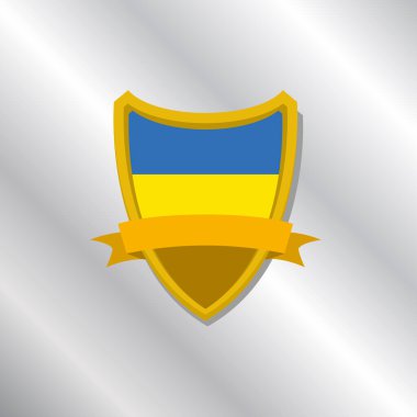 Illustration of Ukraine flag Template