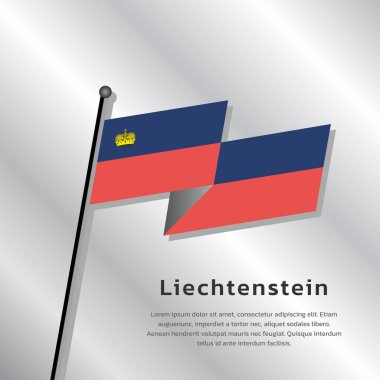 Illustration of Liechtenstein flag Template