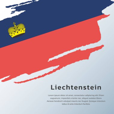 Illustration of Liechtenstein flag Template