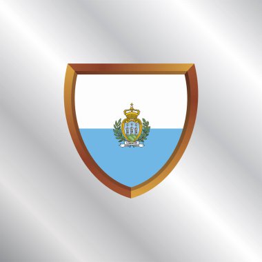 Illustration of San Marino flag Template