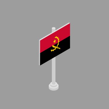 Illustration of Angola flag Template