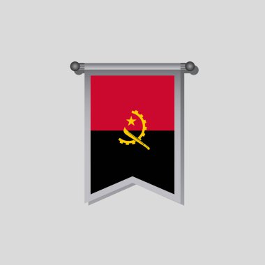 Illustration of Angola flag Template