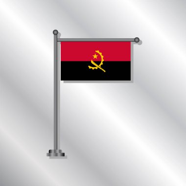 Illustration of Angola flag Template