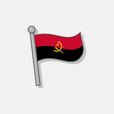 Illustration of Angola flag Template