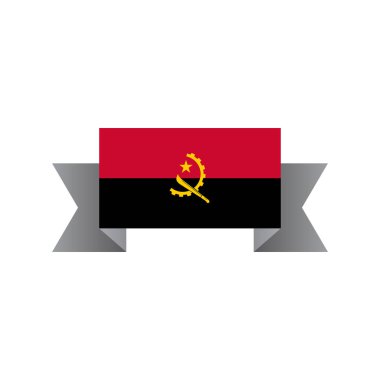 Illustration of Angola flag Template