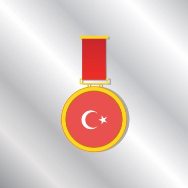 Illustration of Turkey flag Template