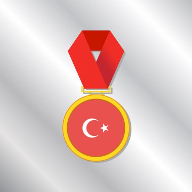 Illustration of Turkey flag Template