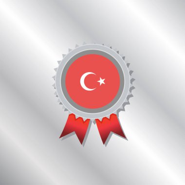 Illustration of Turkey flag Template
