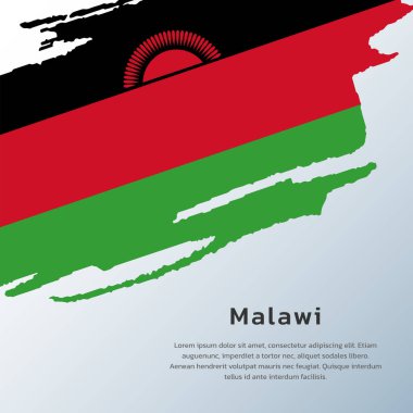 Illustration of Malawi flag Template