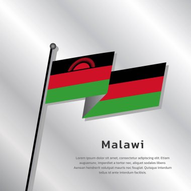 Illustration of Malawi flag Template