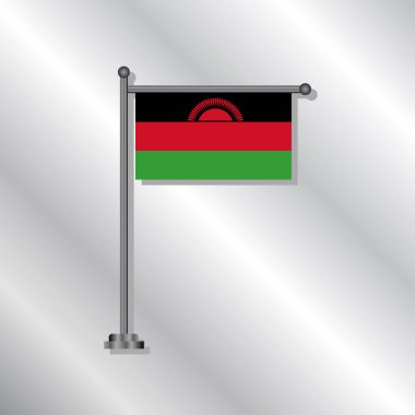 Illustration of Malawi flag Template