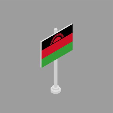 Illustration of Malawi flag Template