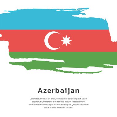 Illustration of Azerbaijan flag Template