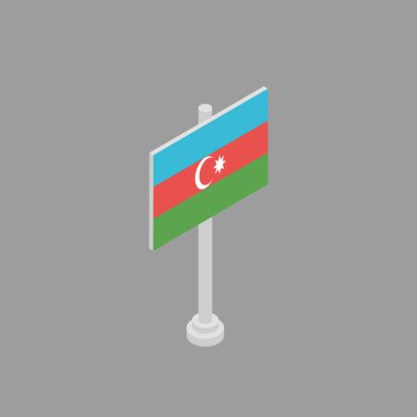 Illustration of Azerbaijan flag Template