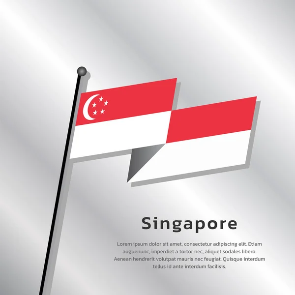 Illustration Singapore Flag Template — Stockvektor