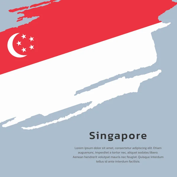 Illustration Singapore Flag Template — 스톡 벡터