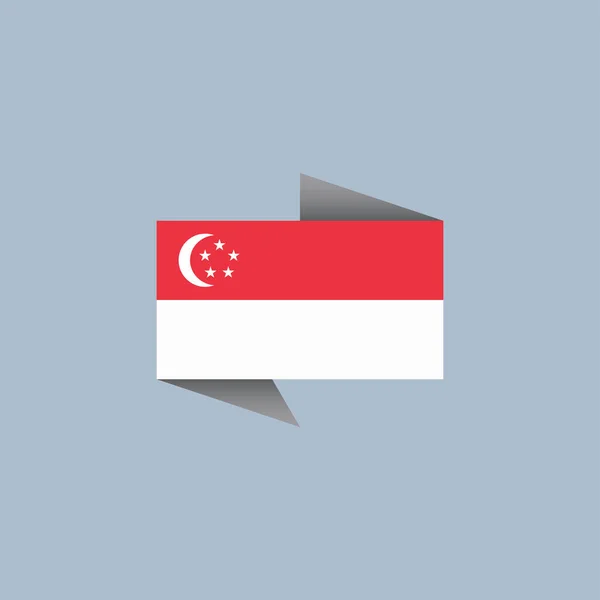 Illustration Singapore Flag Template - Stok Vektor