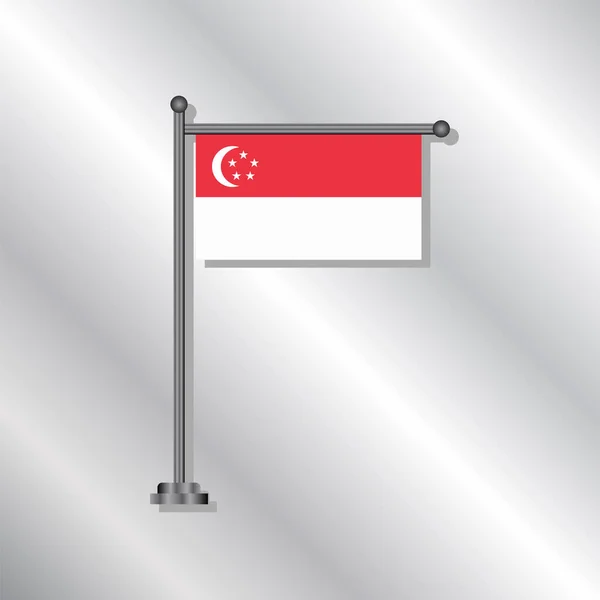 Illustration Singapore Flag Template — ストックベクタ