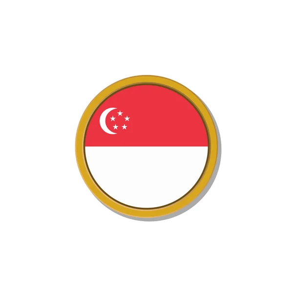 Illustration Singapore Flag Template — Stockový vektor