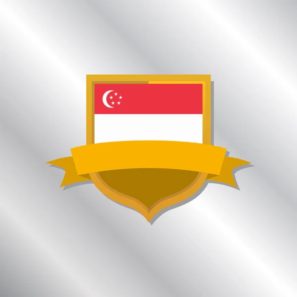 Illustration Singapore Flag Template — 图库矢量图片