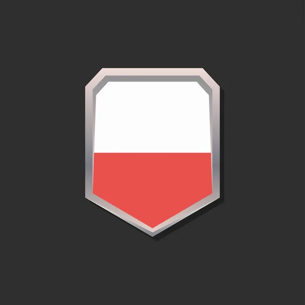 Illustration Poland Flag Template —  Vetores de Stock
