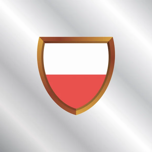Illustration Poland Flag Template — Archivo Imágenes Vectoriales