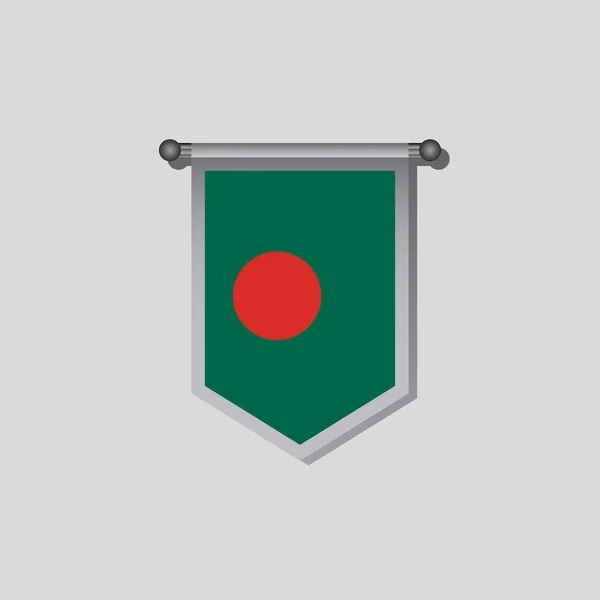 バングラデシュ国旗テンプレートのイラスト — ストックベクタ