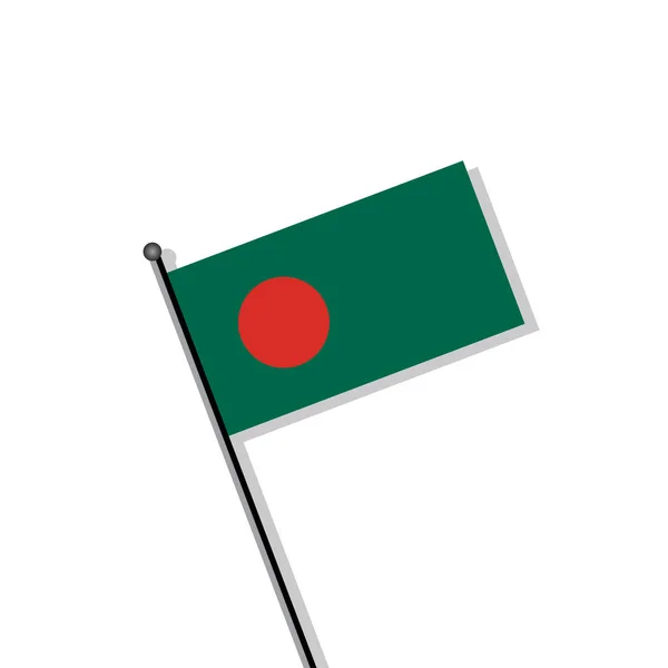 Ilustracja Szablonu Flagi Bangladeszu — Wektor stockowy