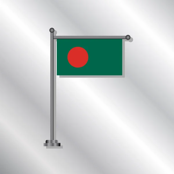 Afbeelding Van Het Bangladesh Vlaggensjabloon — Stockvector