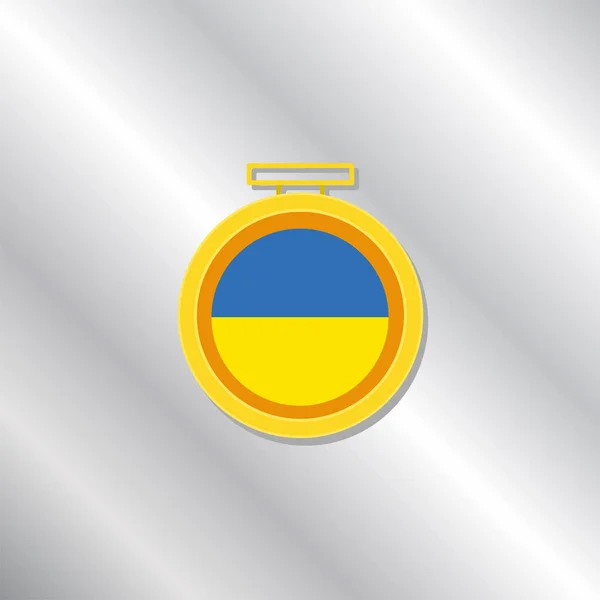 Illustration Ukraine Flag Template — Vettoriale Stock