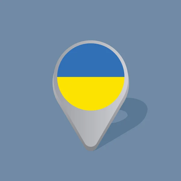 Illustration Ukraine Flag Template — Vector de stock