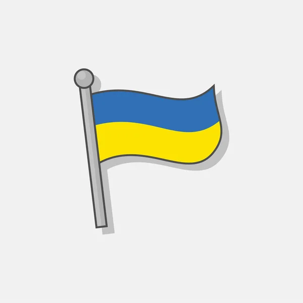 Иллюстрация Шаблона Флага Украины — стоковый вектор