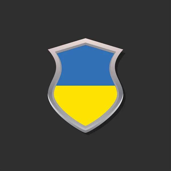 Illustration Ukraine Flag Template —  Vetores de Stock