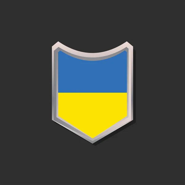 Illustration Ukraine Flag Template — Stockvector