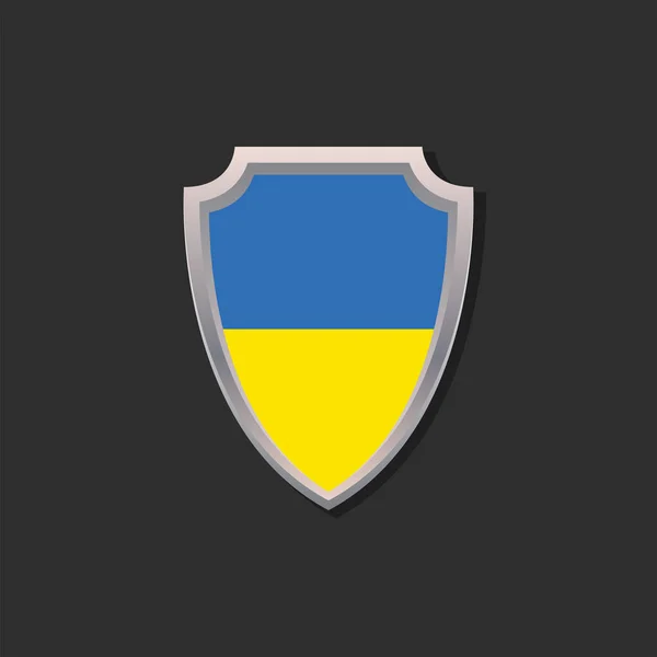 Illustration Ukraine Flag Template — Stock vektor