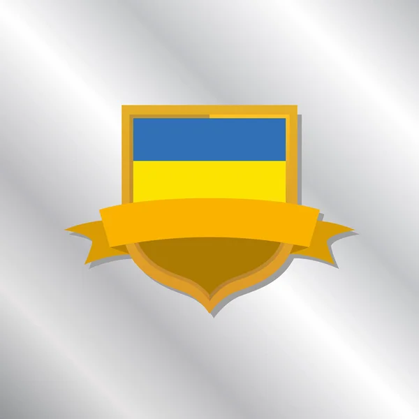 Illustration Ukraine Flag Template — Wektor stockowy