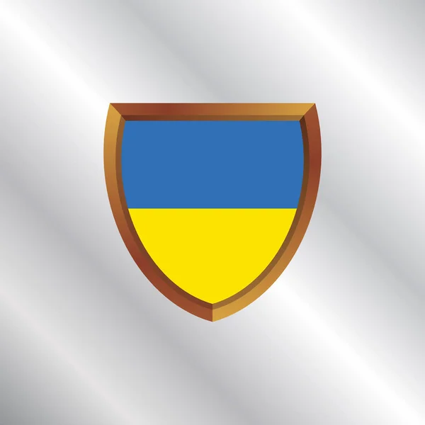 Illustration Ukraine Flag Template — Wektor stockowy