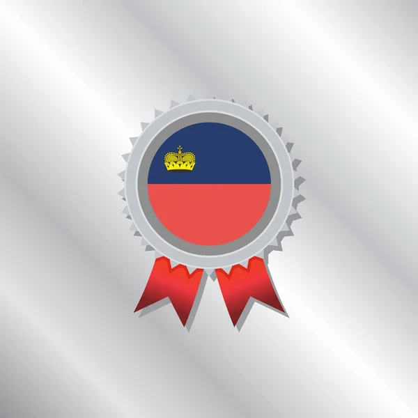 Illustration Liechtenstein Flag Template — Vettoriale Stock