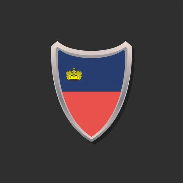 Illustration Liechtenstein Flag Template — Stockvektor